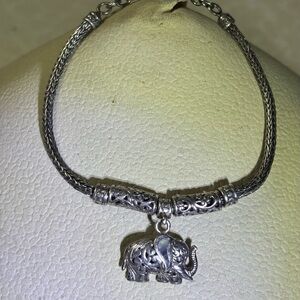 Sterling Silver Bracelet w/Elephant Charm